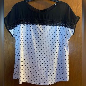 Black and White Blouse